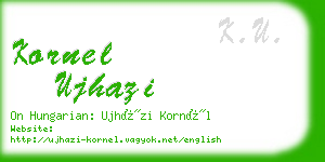 kornel ujhazi business card